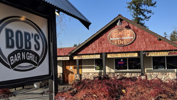 Bob's Bar & Grill front entrance and sign